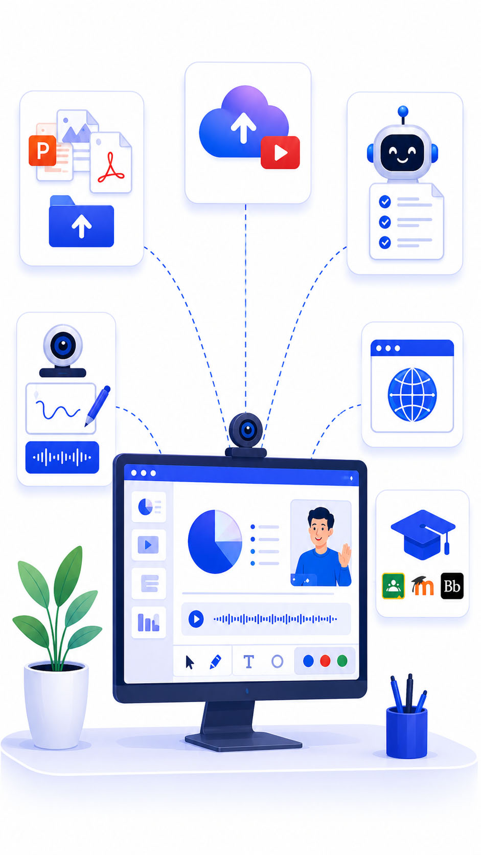 Slideator slide recorder and online presentation software features